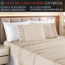 Ver imagem 2 de Conjunto Casal Queen Size Madri Algodão Toque Super Macio