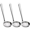 Ver imagem 1 de Conjunto 3 Concha de Inox para Sopa Feijão ou Molho Utensílio Cozinha Taumer