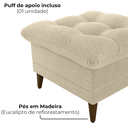 Ver imagem 7 de Poltrona de Amamentaçao e Puff Montreal Boucle F492 Natural Milani Store