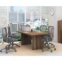Ver imagem 3 de Mesa Reunião Para Escritório 200x100 Cm Me4119 Nogal Nogal