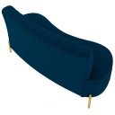 Ver imagem 6 de Sofá 2 Lugares 135cm Pés Aço Dourado Tamar Veludo Azul Z08 - Mpozenato