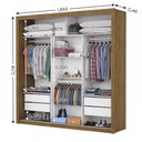 Ver imagem 3 de Guarda-roupa Casal Melissa com 4 Gavetas Super Glass Carioca Móveis