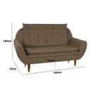 Ver imagem 7 de Sofá 2 Lugares 1,40 cm com Pillow Top Lorena Linduras Home Shop: Marrom Claro