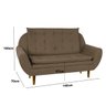 Sofá 2 Lugares 1,40 cm com Pillow Top Lorena Linduras Home Shop: Marrom Claro - 7