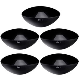 10 Saladeiras Triangulares 5l Grandes 31cm Preto Restaurantes Salada Frutas Essential Coza - 1