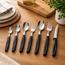 Ver imagem 2 de Talheres Conjunto com 42 Peças Preto e Inox New Caprese