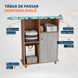 Tabua de Passar Roupas com Armário 104cm - Móveis Dacheri - 4