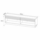 Ver imagem 2 de Rack para TV 2,00m com Detalhe Ripado e 2 Gavetas Ra2000 Tecno Móbili Natural