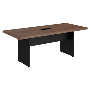 Mesa de Escritório 1,60m X 80cm 1 Cx de Tomada Pés Painel F5 Cor:ameixa com Preto