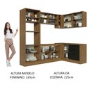 Ver imagem 6 de Armário de Cozinha Completa de Canto 399cm Rustic Preto Agata Madesa 01