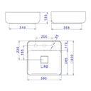 Ver imagem 7 de Cuba de Apoio Deca Slim 40x40 Quadrada Soft Antracite + Válvula + Sifão