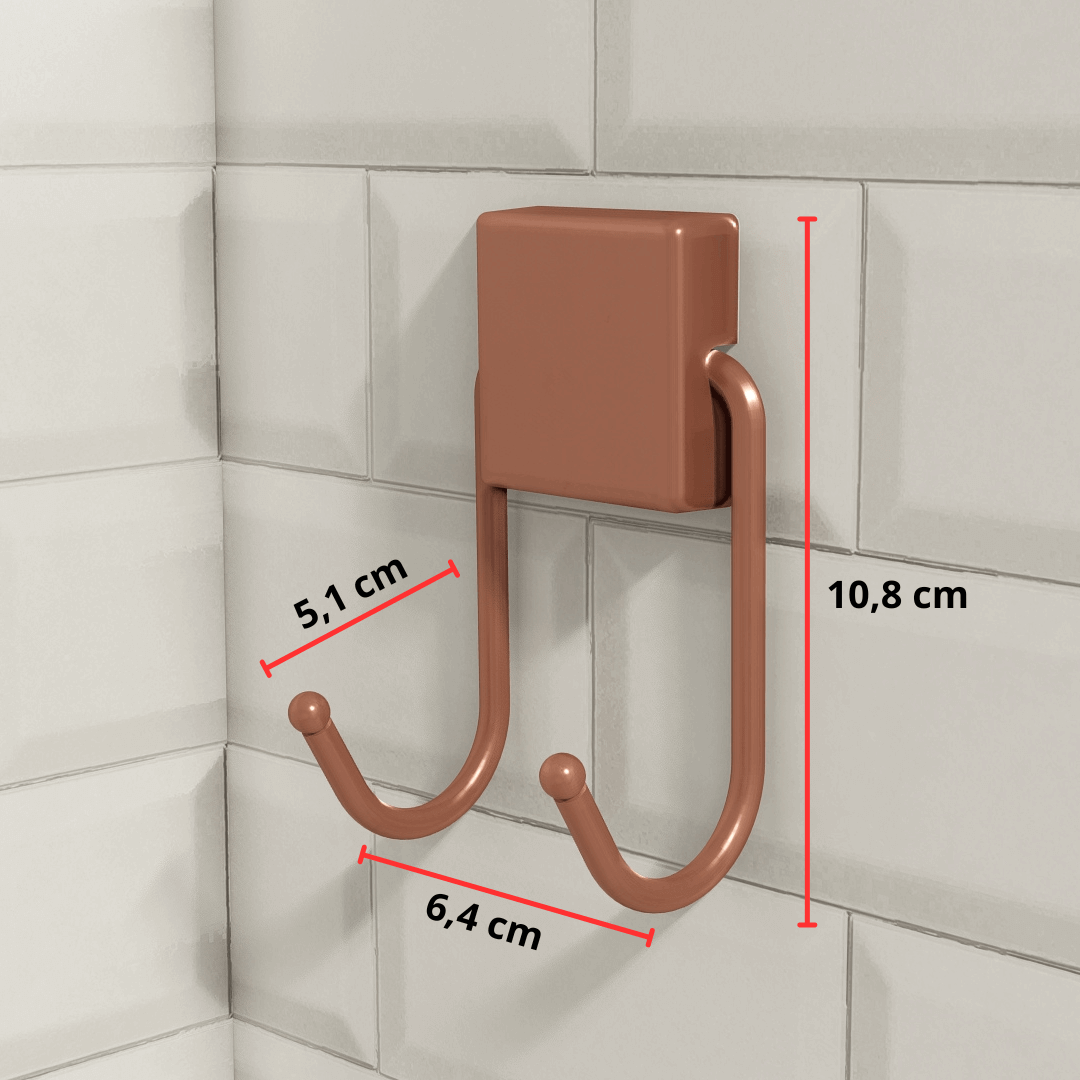 Porta Toalha Gancho Duplo - Organizador de Banheiro - Linha Premium - 3