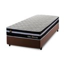 Ver imagem 3 de Conjunto Cama Box Solteiro c/ Molas Ensacadas Durham Marrom 88x188x60