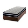 Conjunto Cama Box Solteiro c/ Molas Ensacadas Durham Marrom 88x188x60 - 3