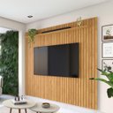 Ver imagem 1 de Painel para Tv até 70 Polegadas Sala de Estar Ripado em Mdf