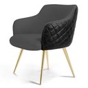 Ver imagem 6 de Kit 02 Poltronas Jade Pés Alumínio Tressê Cinza Escuro