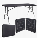 Ver imagem 1 de Mesa Dobrável Mala Portátil1.80m Camping Pesca Área Externa/interna Festas Gourmet Luvinco branco