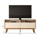 Ver imagem 4 de Rack Bancada Olinda 160cm Amêndoa/pérola Metalizado para Tv até 65” - Mobler