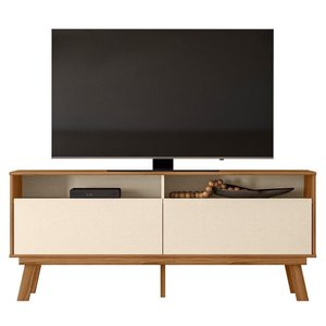 Rack Bancada Olinda 160cm Amêndoa/pérola Metalizado para Tv até 65” - Mobler