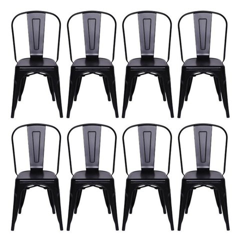 Kit com 8 Cadeiras para Sala de Jantar Titan