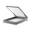 Ver imagem 2 de Base Box Baú Casal Spubio Spu + Incofal Cinza 138x188x40cm