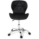 Ver imagem 3 de Cadeira Slim Office Estofada Base Giratória Cromado 