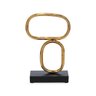 Escultura em Metal Abstrata Dourado Mart Decor - 1