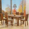 Conjunto Sala de Jantar Madesa Analu Mesa Tampo de Madeira com 6 Cadeiras - 2