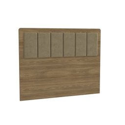 Cabeceira Estofada para Cama Box de Casal 138cm N800 Kappesberg - Nogueira - 1