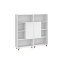 Ver imagem 5 de Conjunto Home Office 4 Peças com 1 Rack para TV, 1 Escrivaninha e 2 Estantes