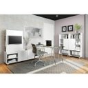 Ver imagem 1 de Conjunto Home Office 4 Peças com 1 Rack para TV, 1 Escrivaninha e 2 Estantes