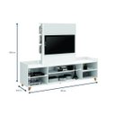 Ver imagem 3 de Conjunto Home Office 4 Peças com 1 Rack para TV, 1 Escrivaninha e 2 Estantes