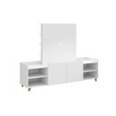 Ver imagem 2 de Conjunto Home Office 4 Peças com 1 Rack para TV, 1 Escrivaninha e 2 Estantes