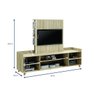Conjunto Home Office 4 Peças com 1 Rack para TV, 1 Escrivaninha e 2 Estantes  - 2
