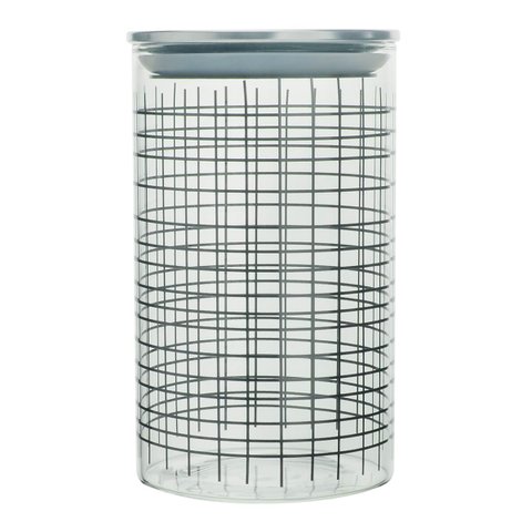 Pote de Vidro 750ml Minimalista Tampa Inox com Vedação:Mod2