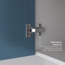 Ver imagem 6 de Armário Aéreo Planejado 1 Porta 60cm Soho CabeCasa MadeiraOriginals Branco/Azul