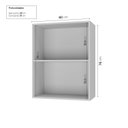 Ver imagem 3 de Armário Aéreo Planejado 1 Porta 60cm Soho CabeCasa MadeiraOriginals Branco/Azul