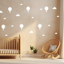 Ver imagem 2 de Kit de Adesivos Balões e Nuvens 20 Unidades Decoração Parede Porta Quarto Infantil