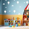 Kit de Adesivos Balões e Nuvens 20 Unidades Decoração Parede Porta Quarto Infantil - 3