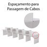 Estação de Trabalho Escritório 10 Lugares 450x120cm Cor:branco - 3