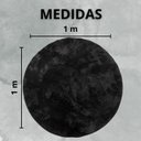 Ver imagem 4 de Tapete Macio Peludo 1,00m Redondo Preto Black