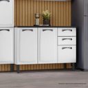 Ver imagem 2 de Balcão de Cozinha Aço 3 Portas 2 Gavetas New Premium Branco Itatiaia