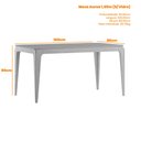 Ver imagem 3 de Mesa de Jantar para 6 Lugares 1,60m Tampo em Mdf Aurea Ypê - New Ceval