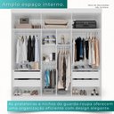 Ver imagem 4 de Guarda-roupa Casal 6 Portas 4 Gavetas Roma - Mais Móveis Neve