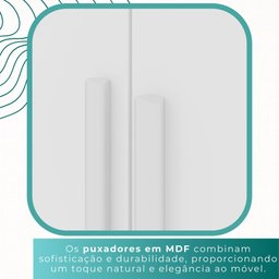 Guarda-roupa Casal 6 Portas 4 Gavetas Roma - Mais Móveis Neve - 7