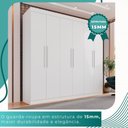 Ver imagem 6 de Guarda-roupa Casal 6 Portas 4 Gavetas Roma - Mais Móveis Neve