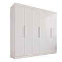 Ver imagem 1 de Guarda-roupa Casal 6 Portas 4 Gavetas Roma - Mais Móveis Neve