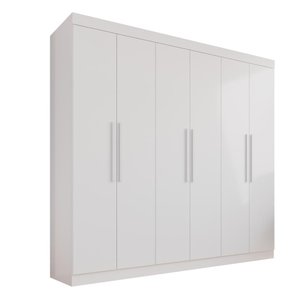 Guarda-roupa Casal 6 Portas 4 Gavetas Roma - Mais Móveis Neve