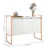 Buffet Sala de Estar 3 Portas Berlim - Branco Cobre Branco Cobre - 2