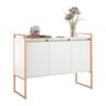 Buffet Sala de Estar 3 Portas Berlim - Branco Cobre Branco Cobre - 3